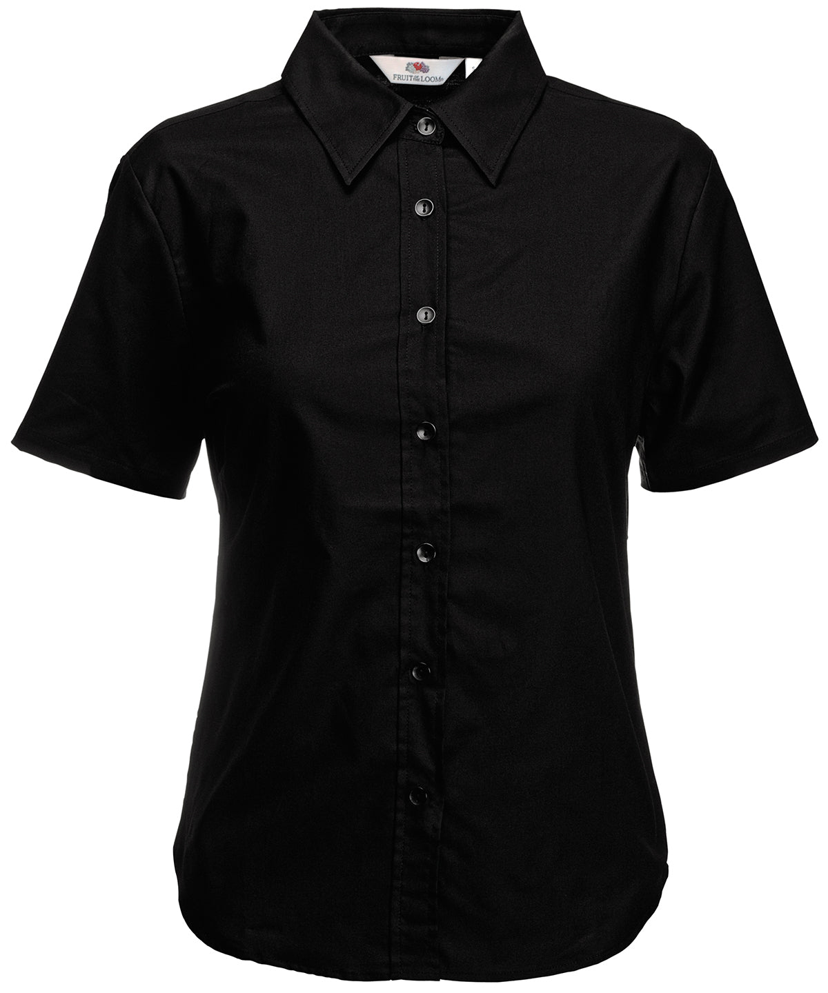 Shirts - Oxford Kortärmad Skjorta för Damer Black