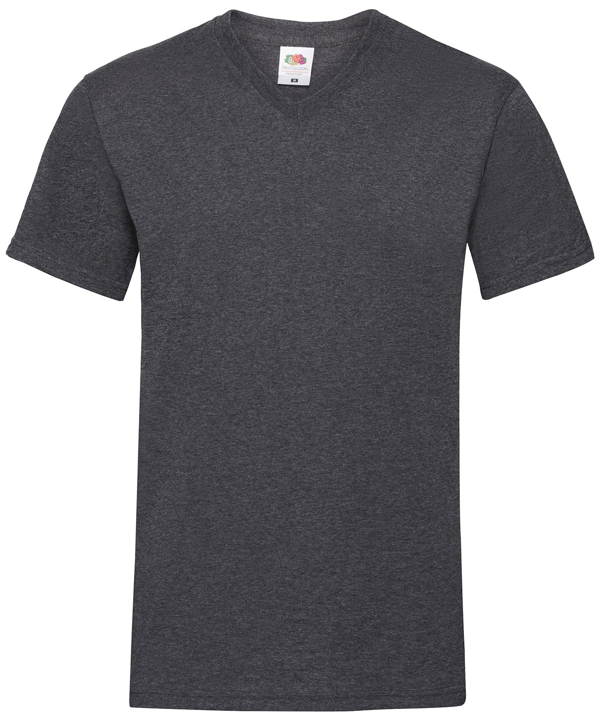 T-Shirts - Klassisk V-ringad T-shirt för Herrar Dark Heather Grey