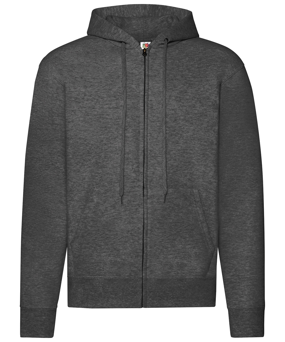 Hoodies - Klassisk Huvjacka Dark Heather Grey