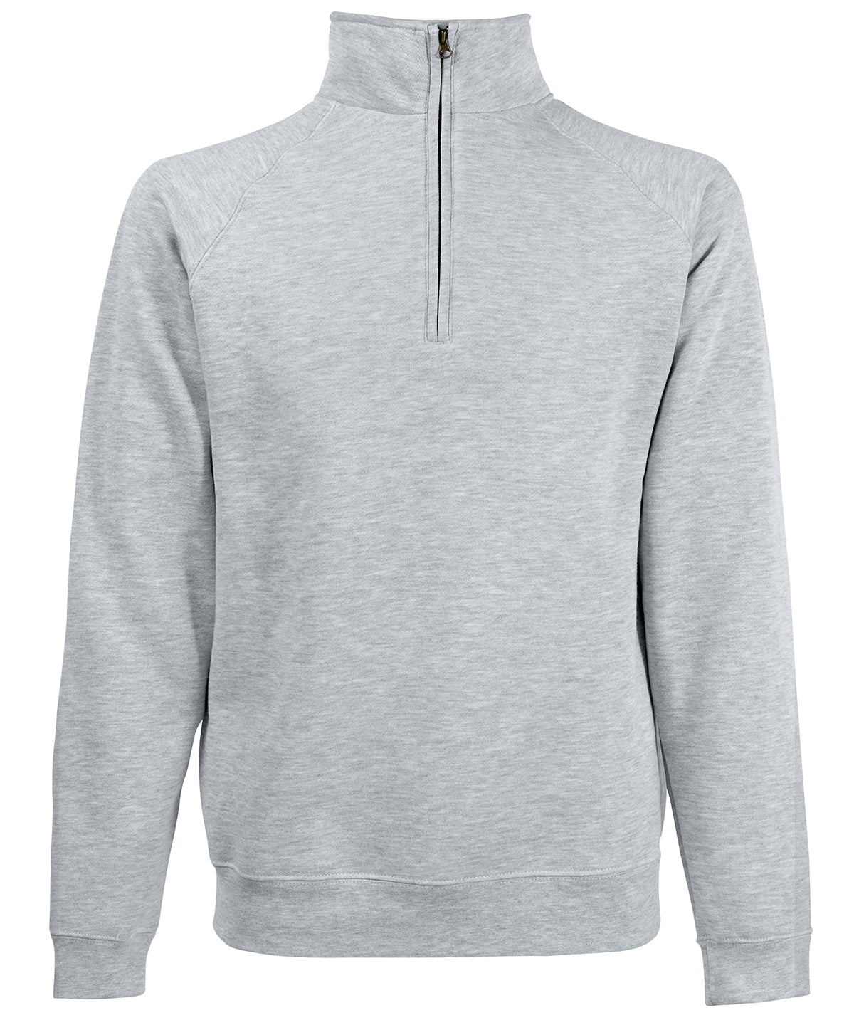 Sweatshirts - Klassisk Zip-Neck Sweatshirt för Herrar Heather Grey