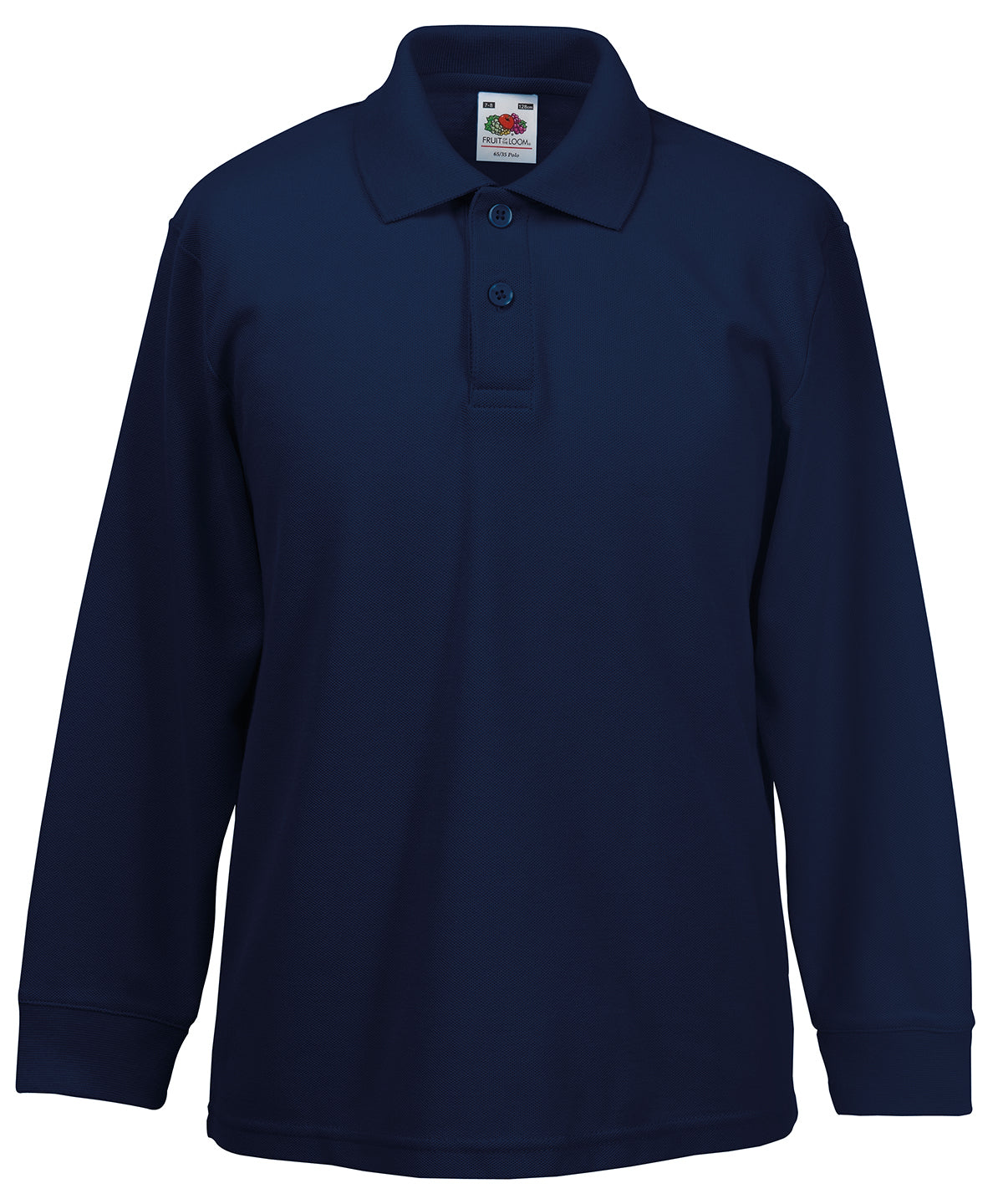 Polos - Långärmad Barnpolo 65/35 Deep Navy