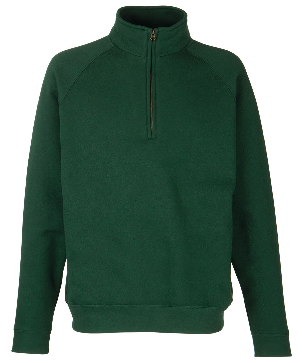 Sweatshirts - Premium Zip-Neck Sweatshirt Bottle Green