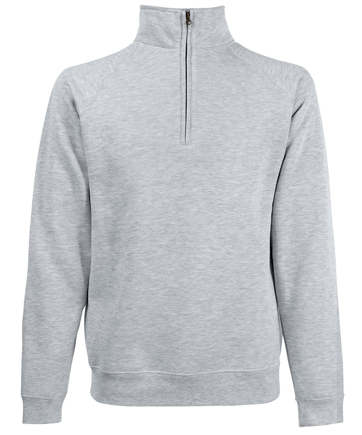 Sweatshirts - Premium Zip-Neck Sweatshirt Heather Grey