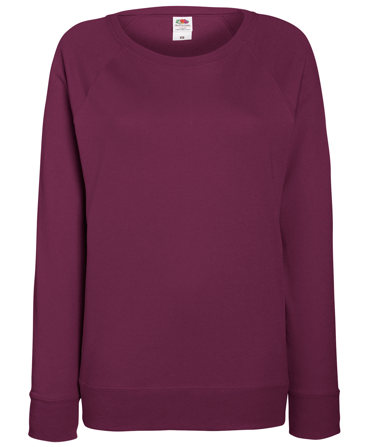 Sweatshirts - Dam lättvikts raglan sweatshirt Burgundy