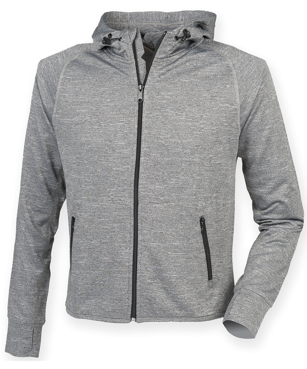 Hoodies - Damhoodie med Reflextape Grey Marl