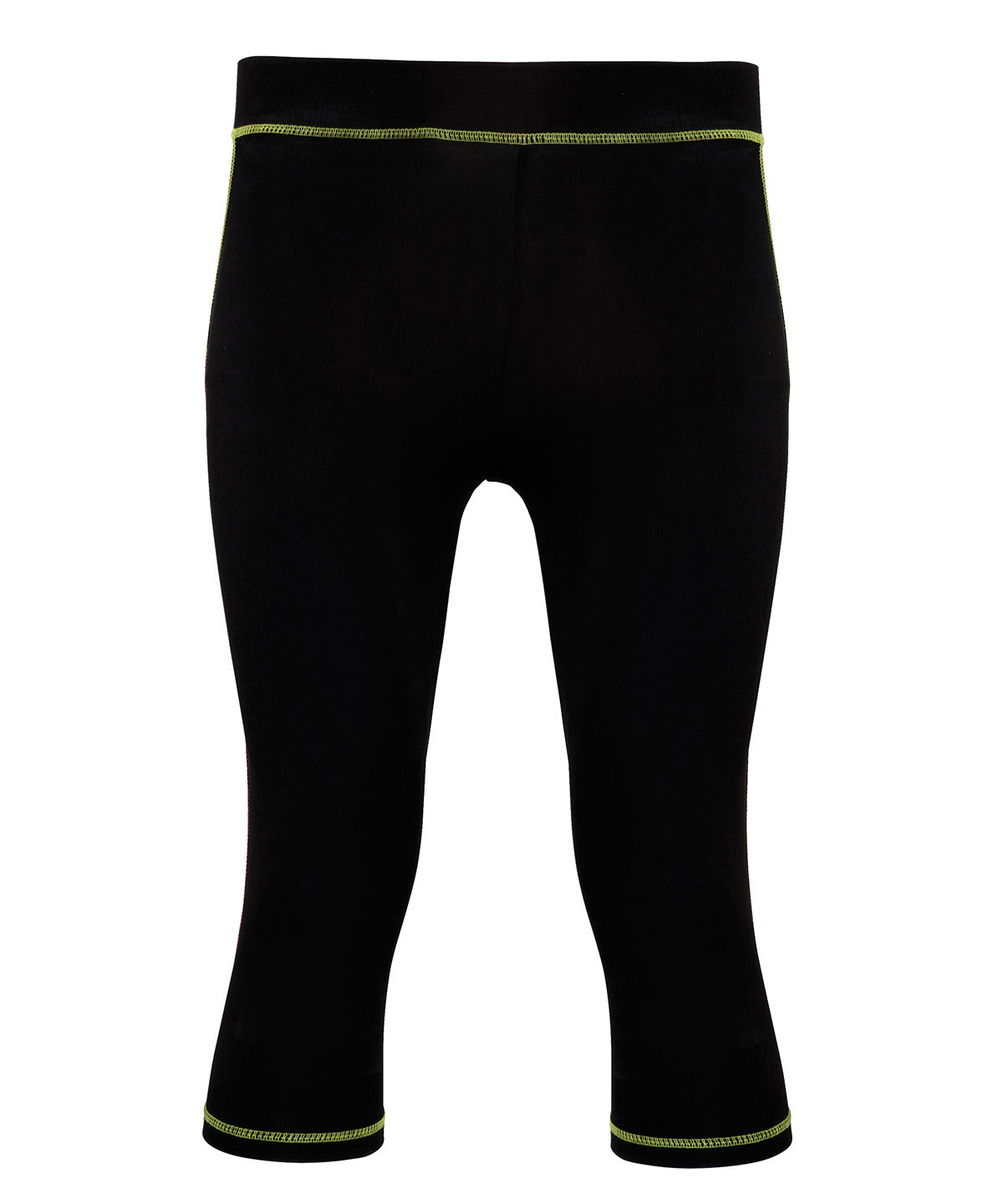 Leggings - TriDri® Capri Träningsleggings för Damer Black Lightning Green