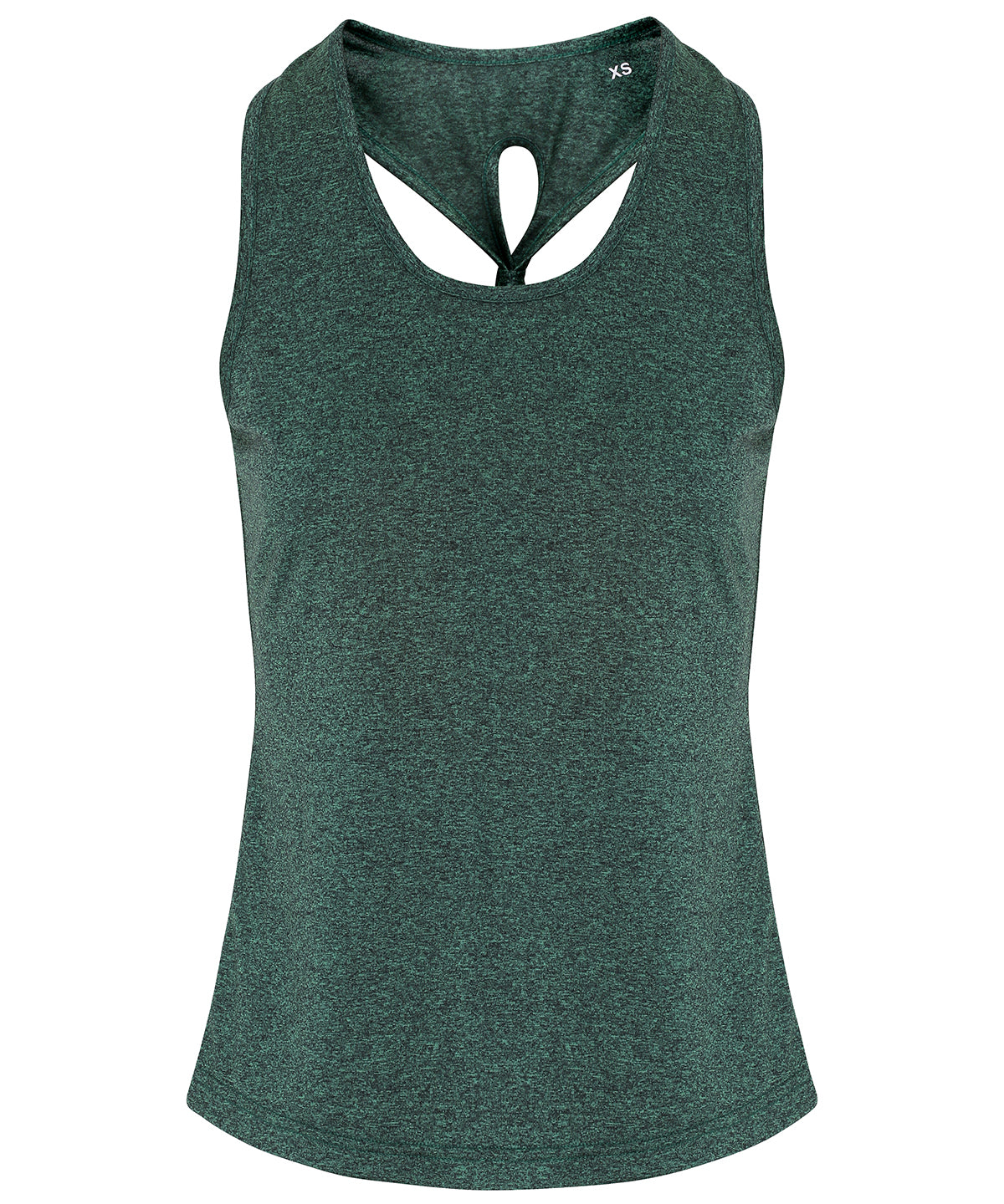 Vests - Dam TriDri Yoga Linne med Knutdetalj Forest Green Black Melange XL