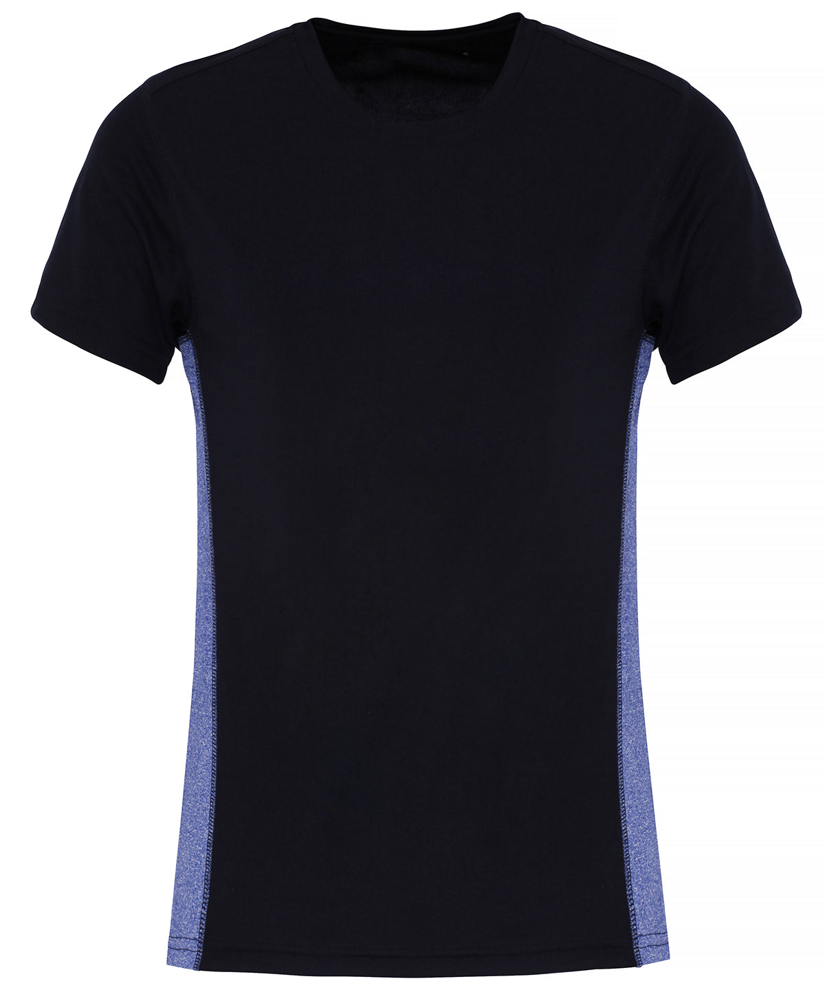 T-Shirts - TriDri dam t-shirt med kontrastpaneler French Navy Blue Melange