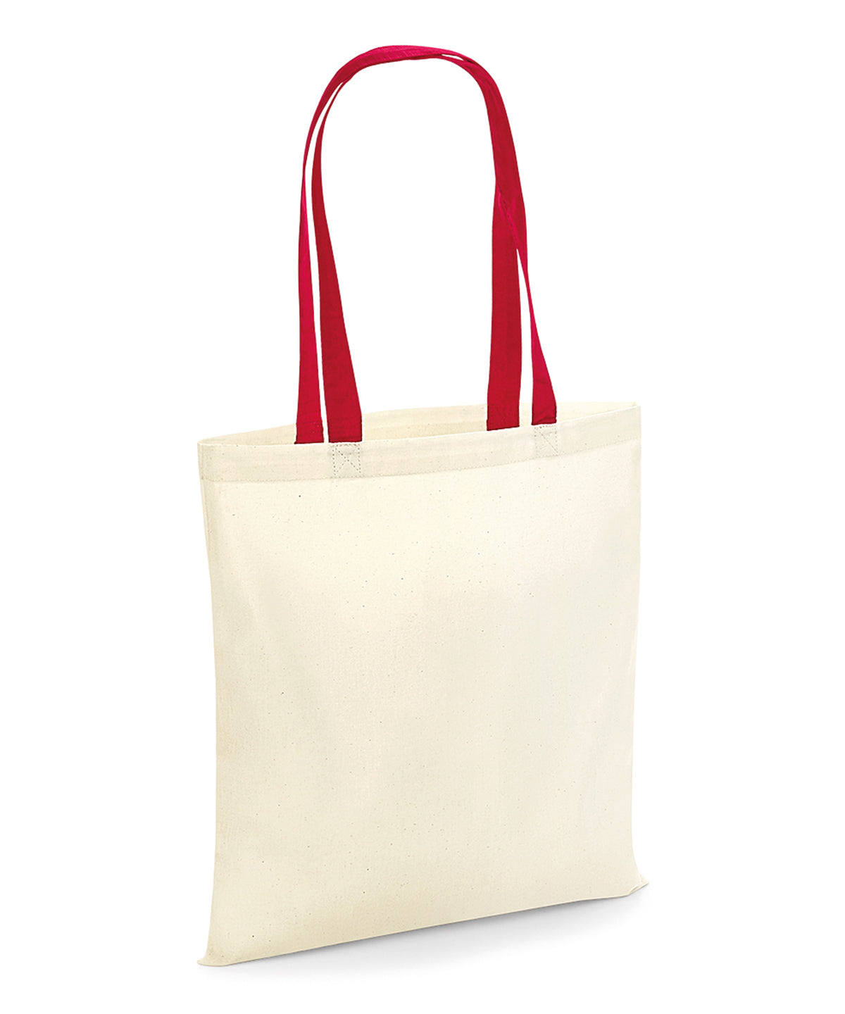 Bags - Miljövänlig Tygkasse med Kontrasterande Handtag Natural Classic Red One size