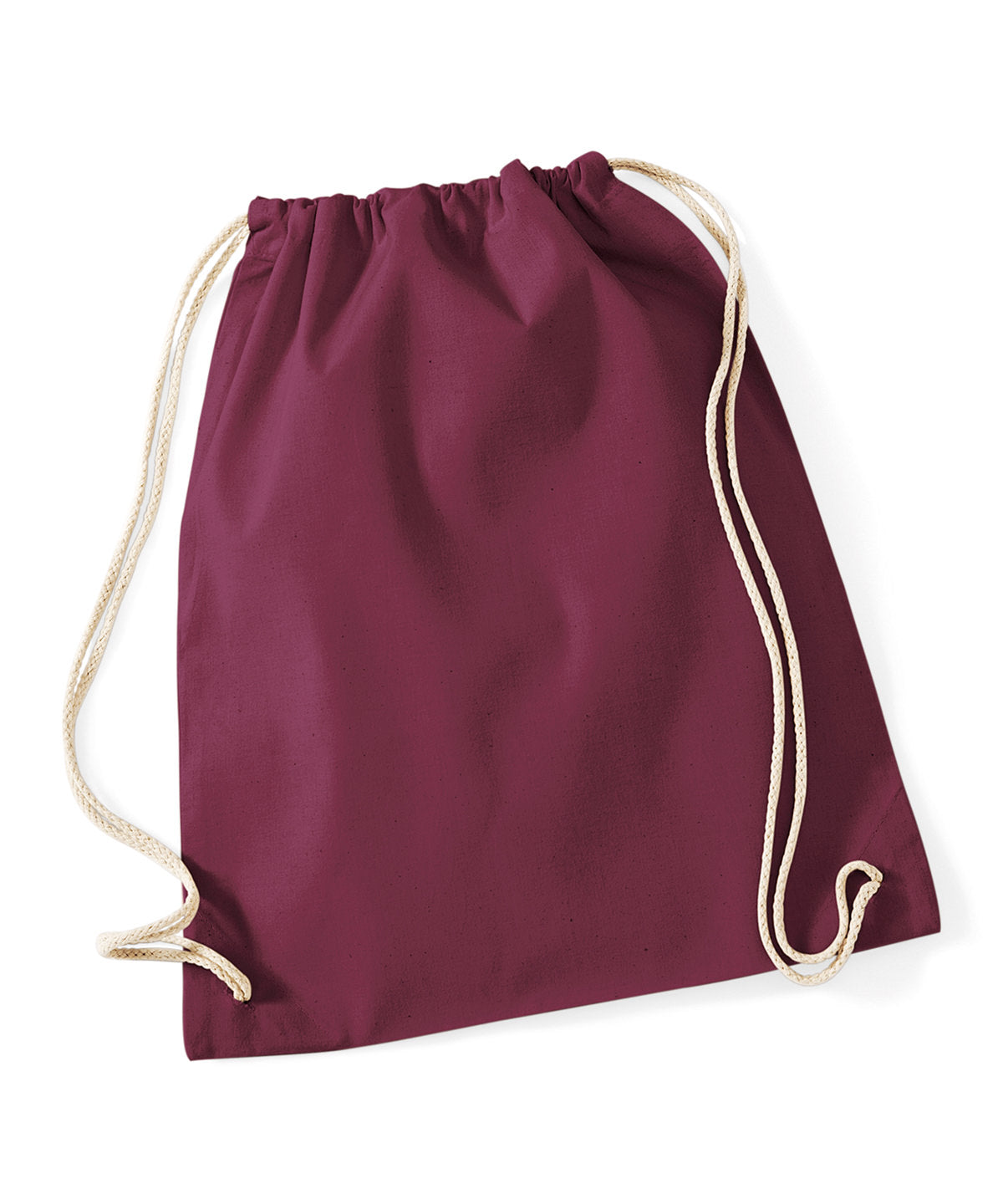 Bags - Naturlig gymsäck med dragsko Burgundy One size