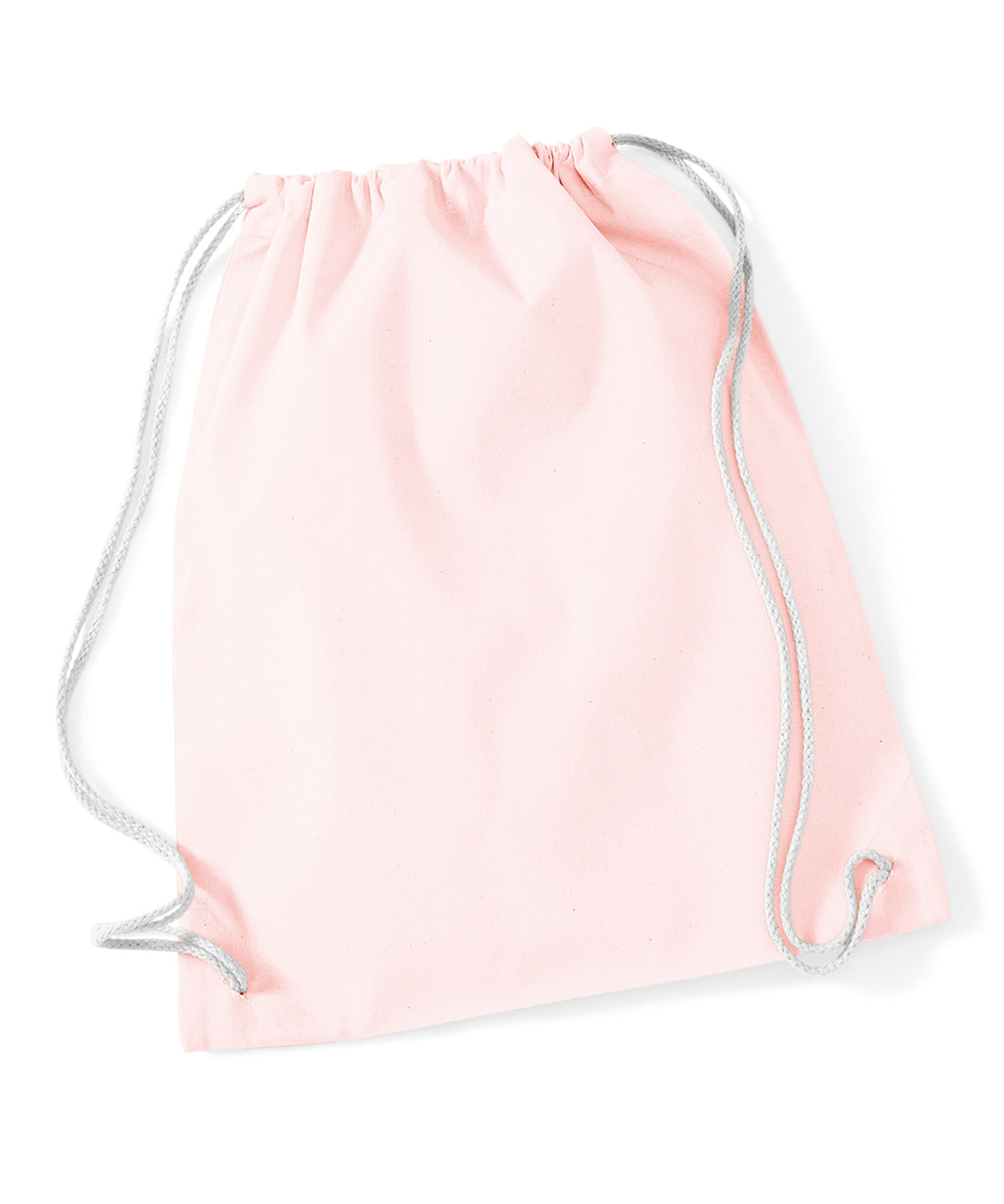 Bags - Naturlig gymsäck med dragsko Pastel Pink White One size