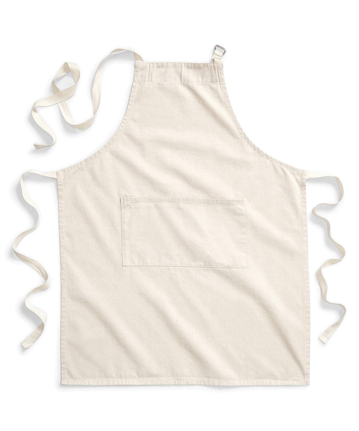 Aprons - Fairtrade-certifierat Förkläde med Djup Ficka och Justerbar Nackknäppning Natural One size