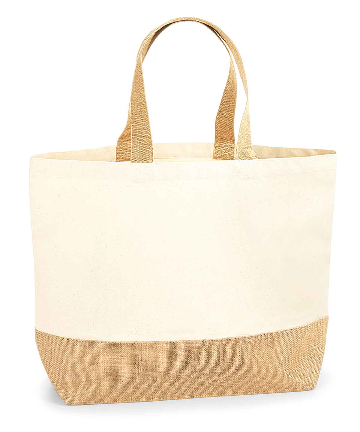 Bags - Rymlig och Stilren XL Canvasväska med Jute Natural One size