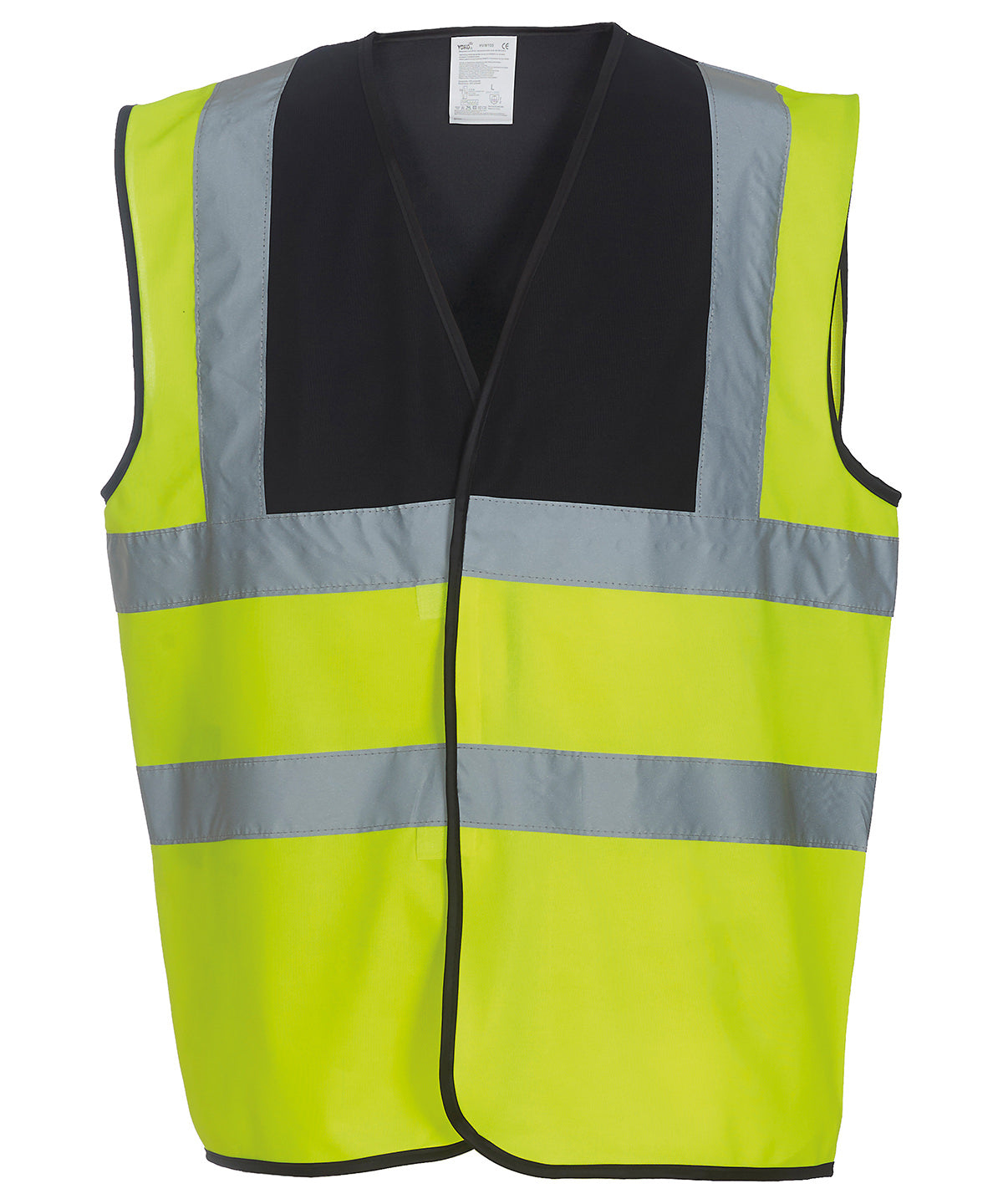 Safety Vests - Hög Synlighetslinne för Alla Yrkesroller Black Yoke Yellow