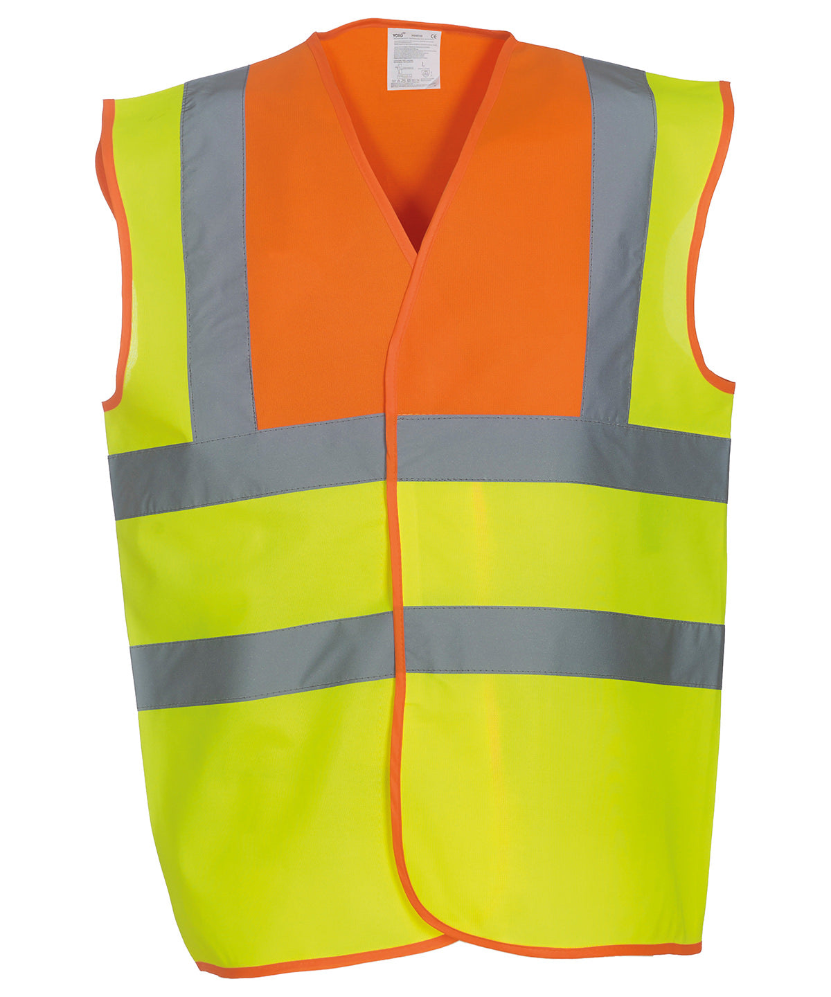 Safety Vests - Hög Synlighetslinne för Alla Yrkesroller Orange Yoke Yellow