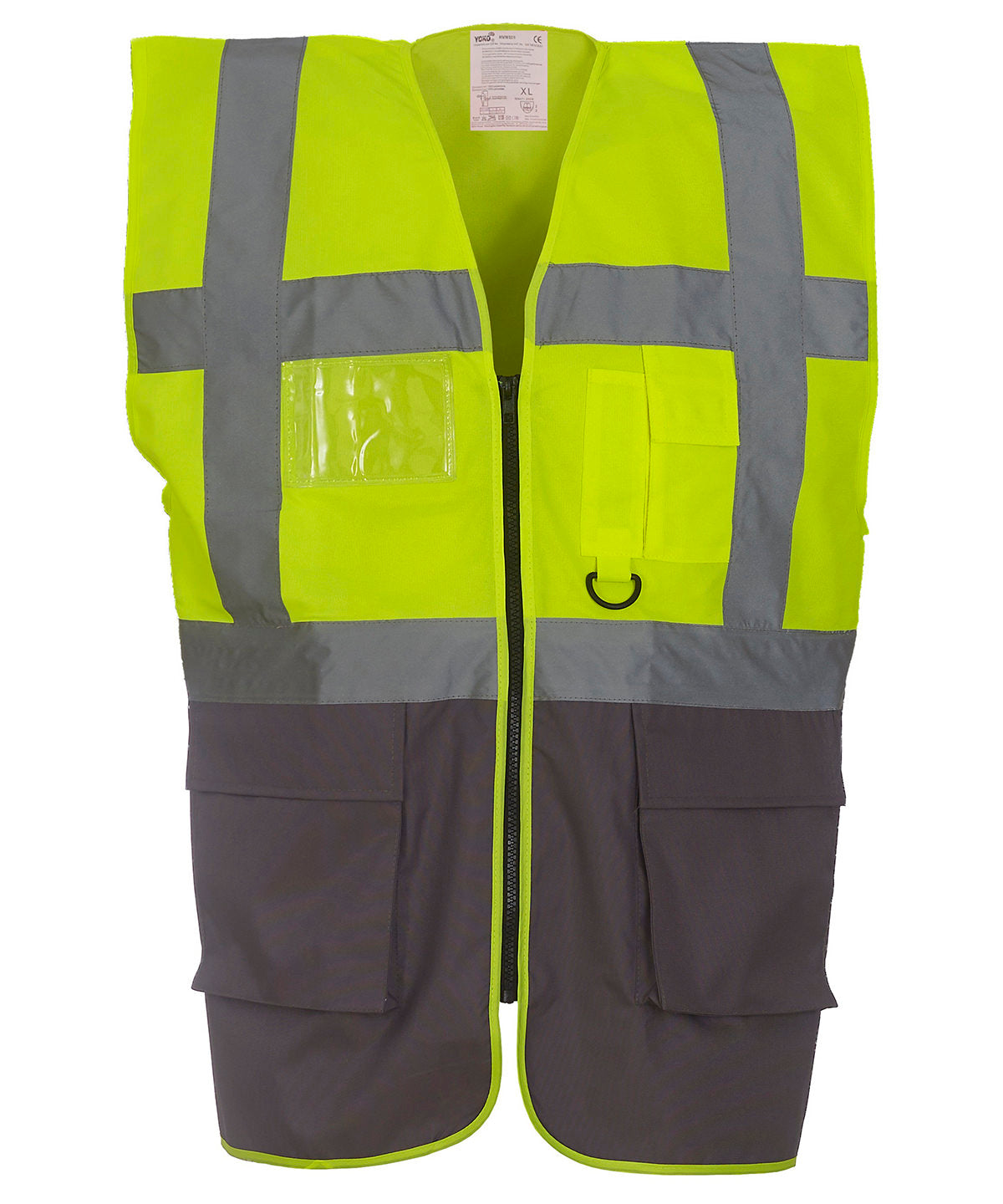 Safety Vests - Multifunktionellt Executive-linne för alla dina behov Yellow Grey S