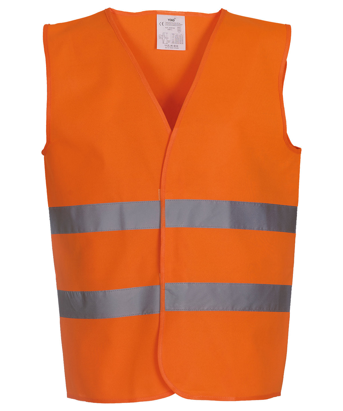 Safety Vests - 2-bands linne för dekoration och varumärke Orange