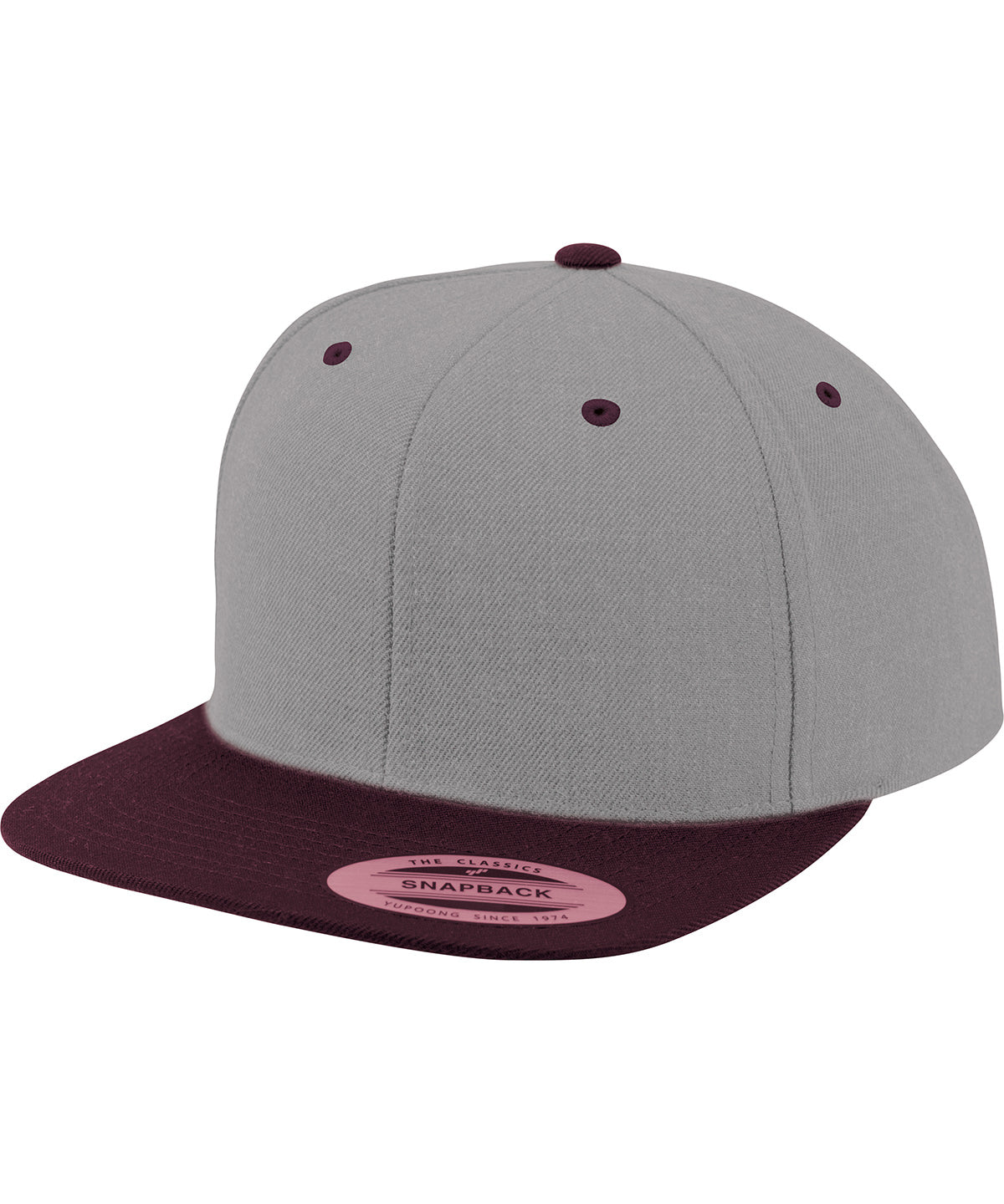 Caps - Snapback med unik designerstil Heather Maroon One size