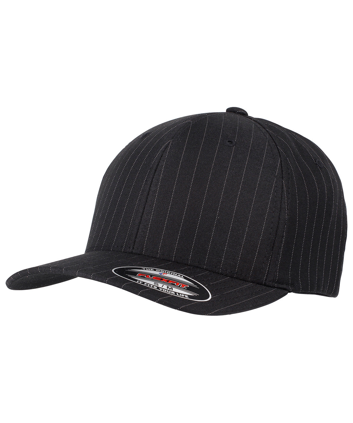 Caps - Flexfit Pinstripe Snapback Black White