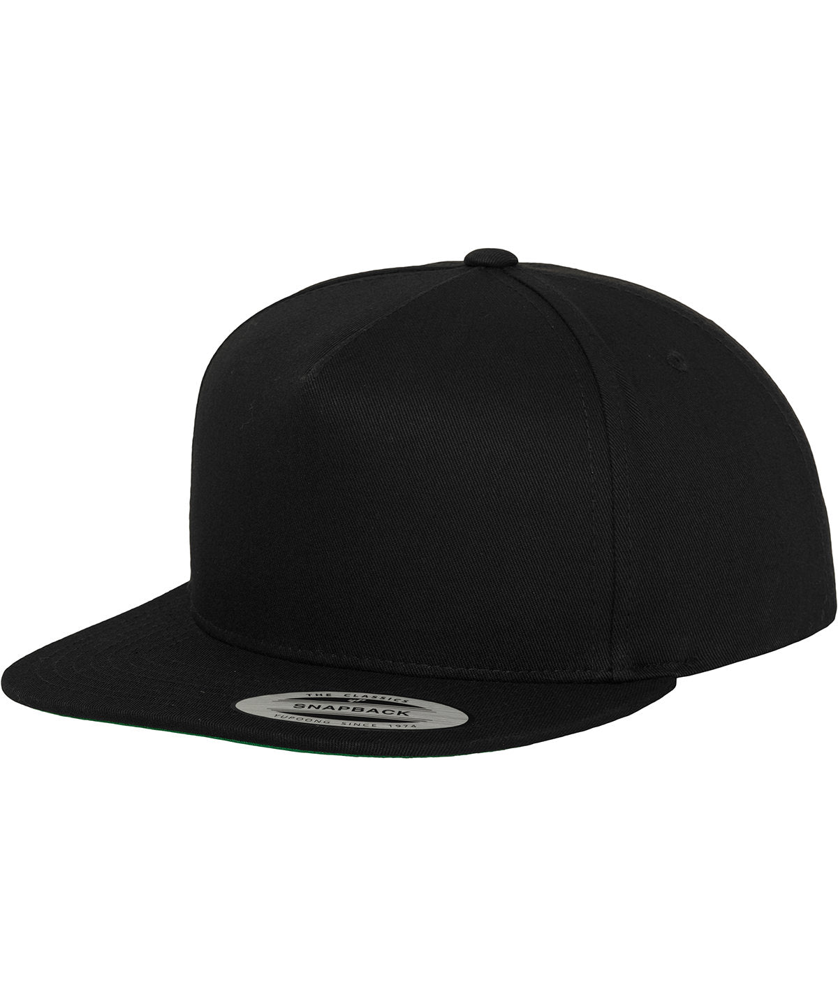 Caps - Klassisk 5-panel snapback från Yupoong Black One size