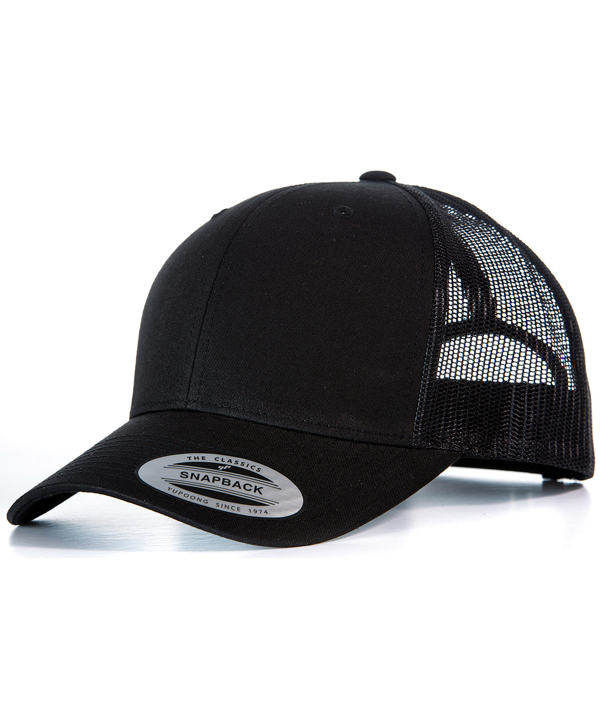 Caps - Retro trucker keps Black Black One size