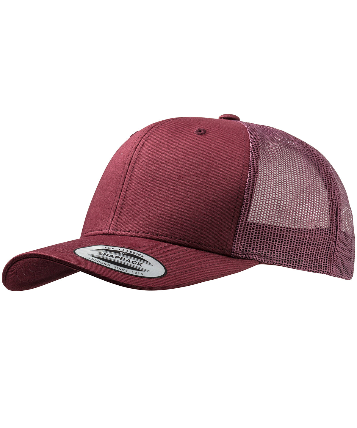 Caps - Retro trucker keps Maroon Maroon One size