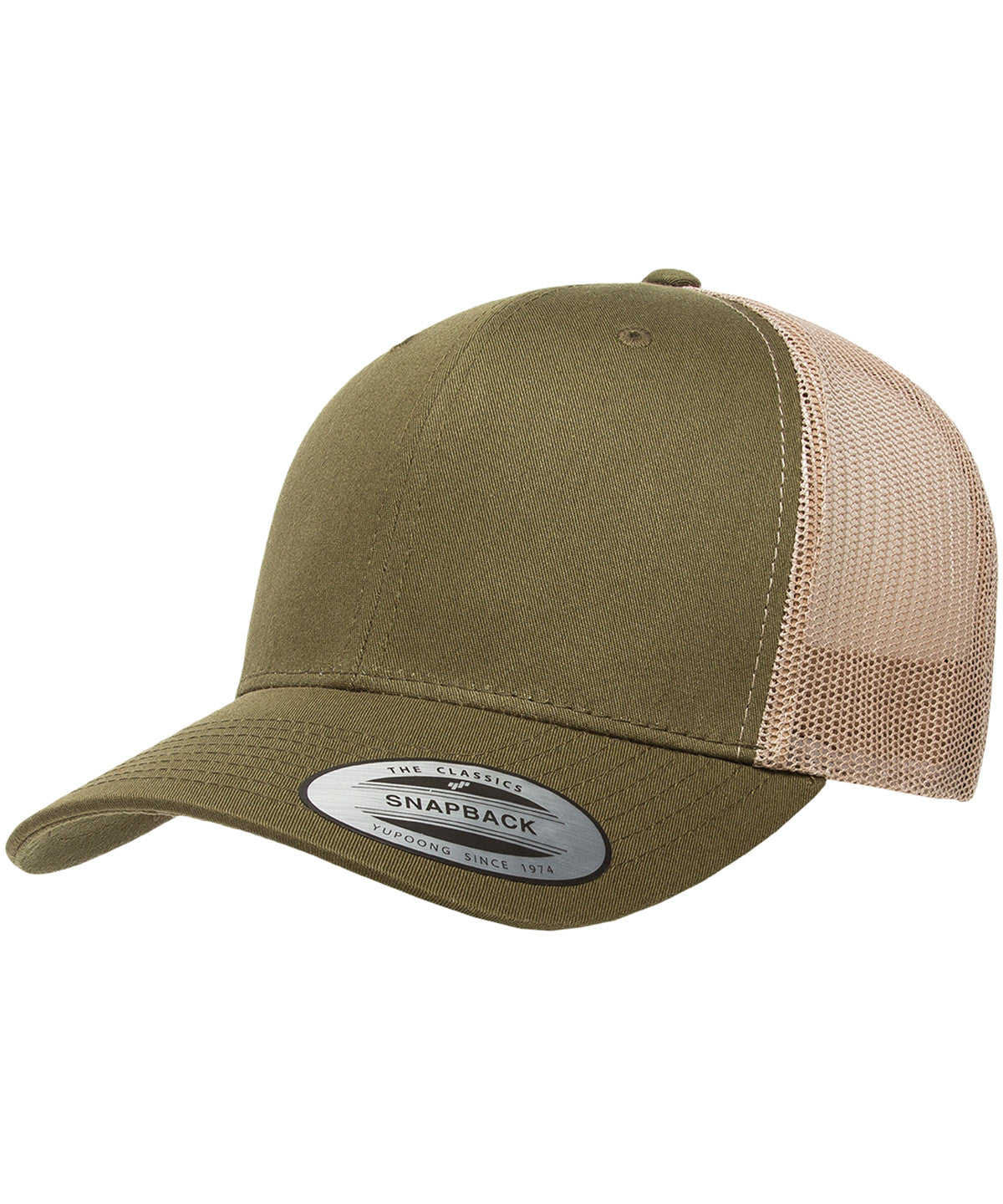 Caps - Retro trucker keps Moss Khaki One size