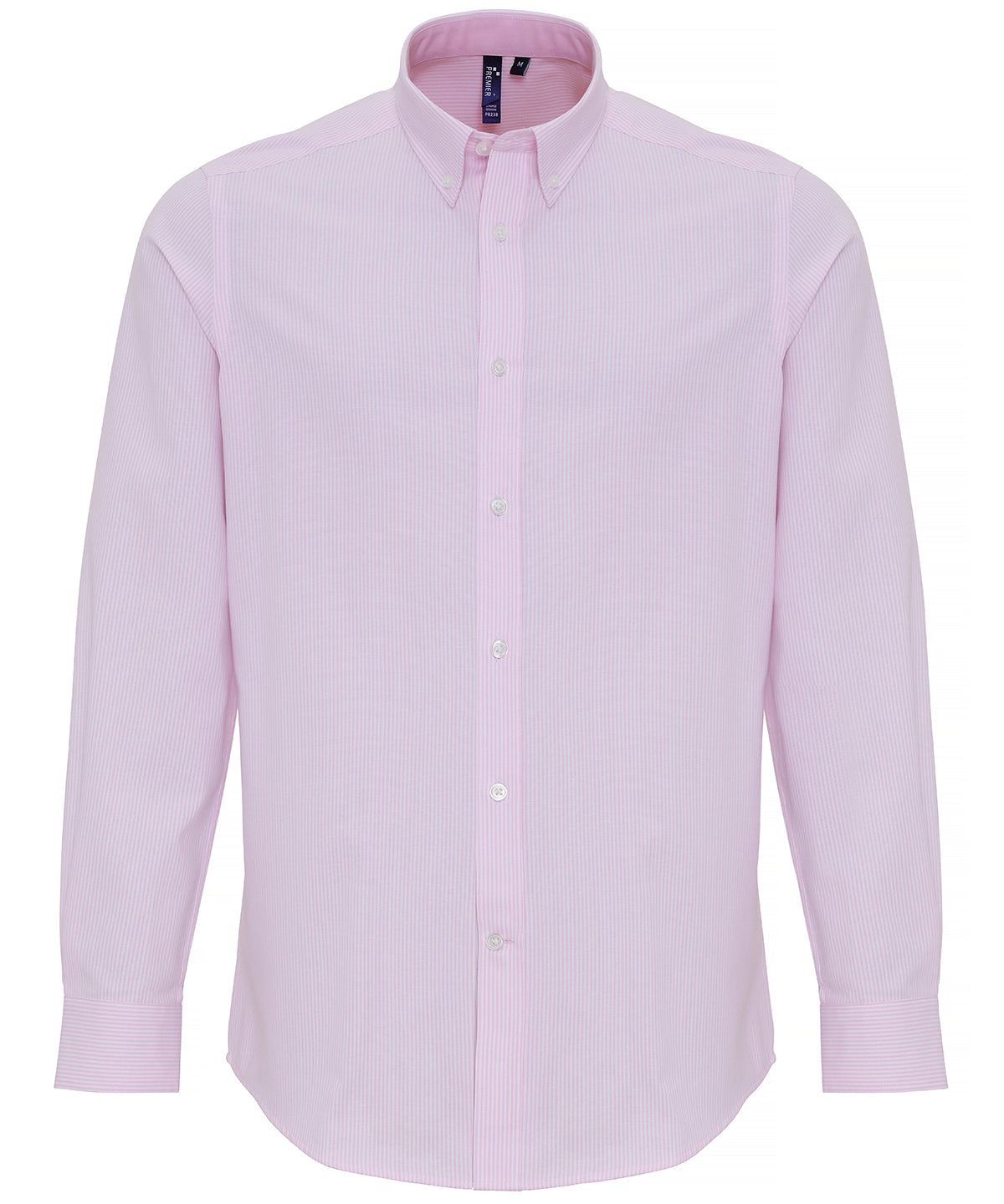 Shirts - Elegant Oxford-skjorta med smala ränder White Pink