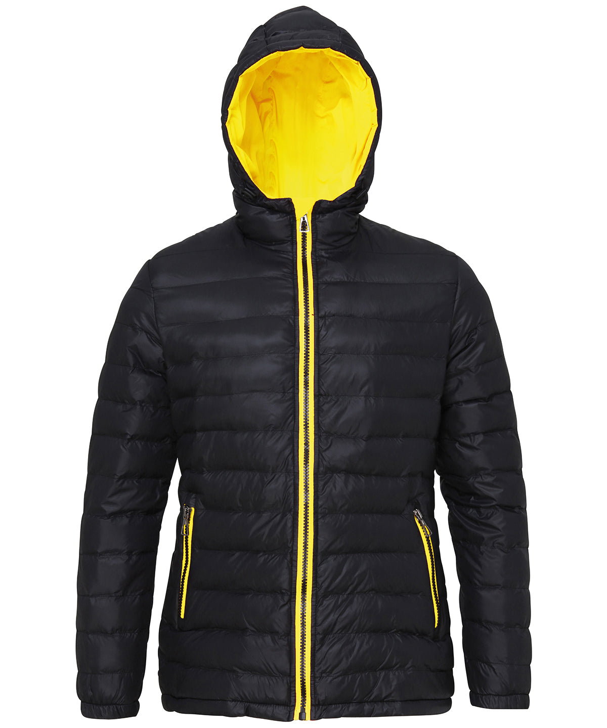 Jackets - TS16F Vadderad Damjacka Black Bright Yellow