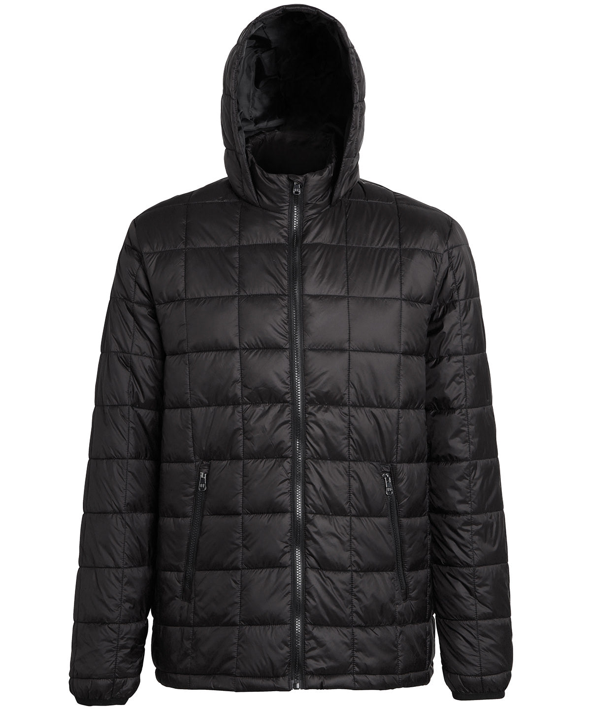 Jackets - Quiltad Jacka med Huva Black