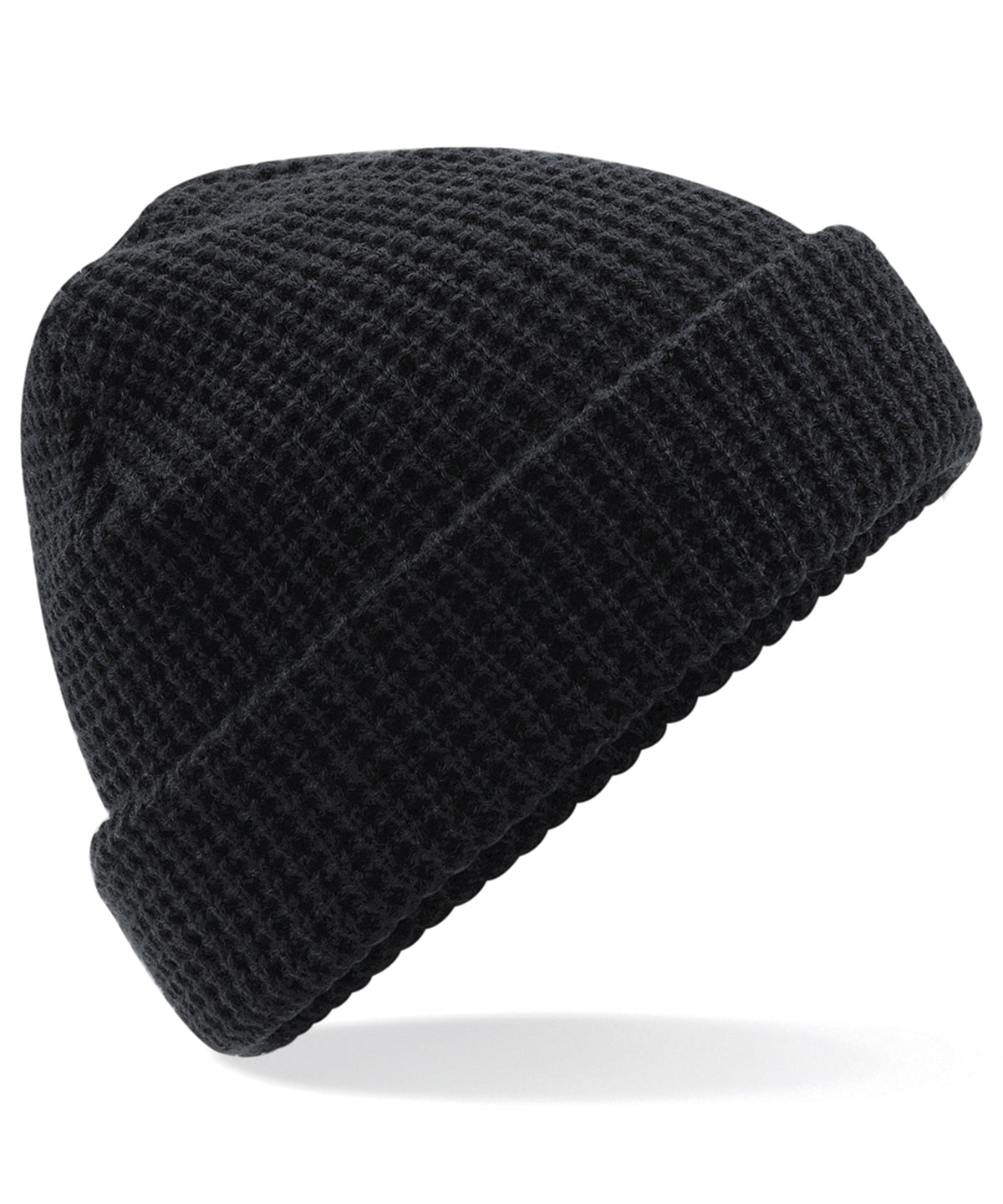 Beanies - Klassisk Våffelstickad Mössa Black One size