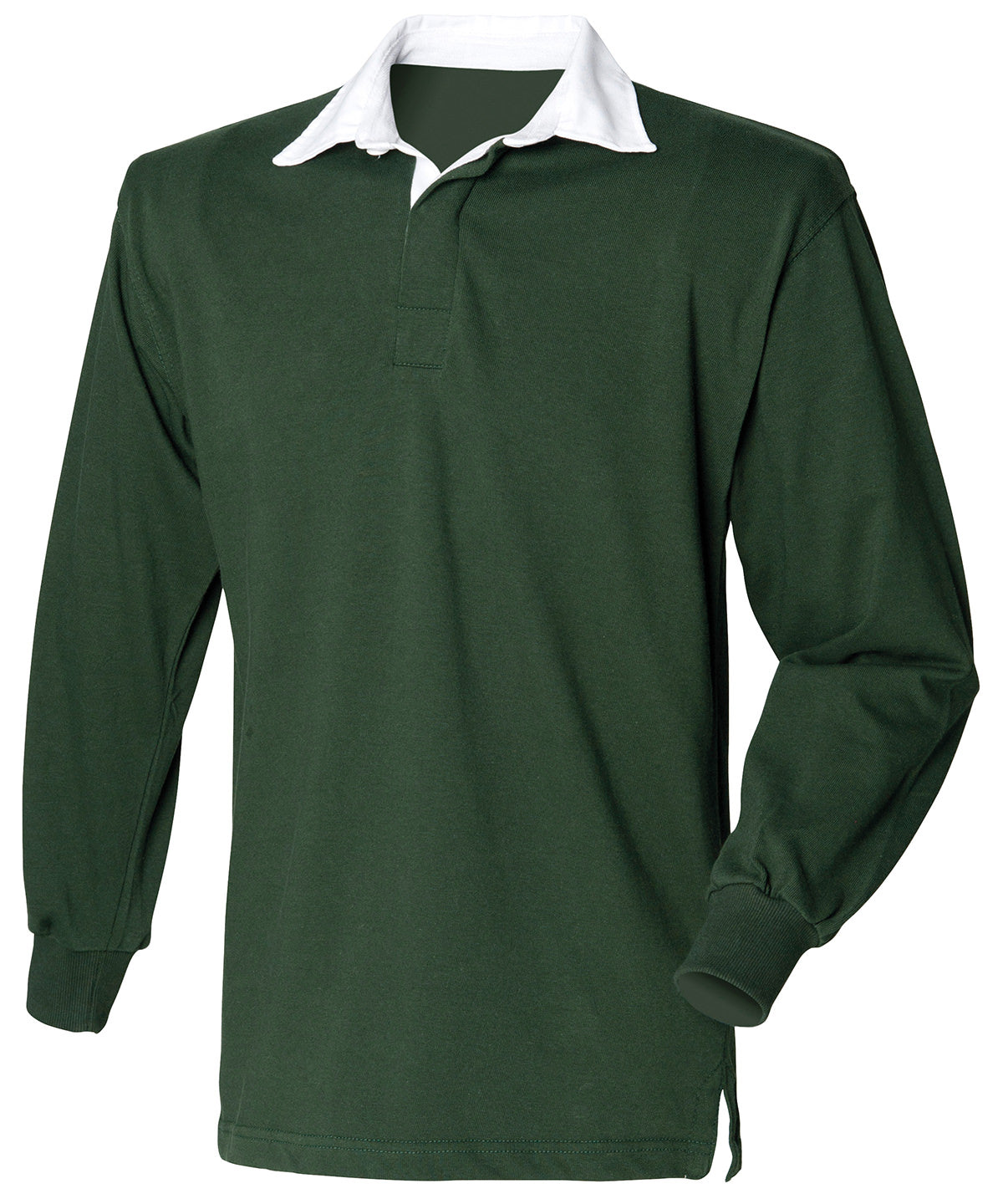 Polos - Långärmad Rugbytröja i Originaldesign Bottle Green