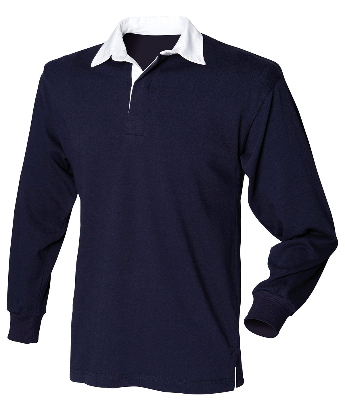 Polos - Långärmad Rugbytröja i Originaldesign Navy