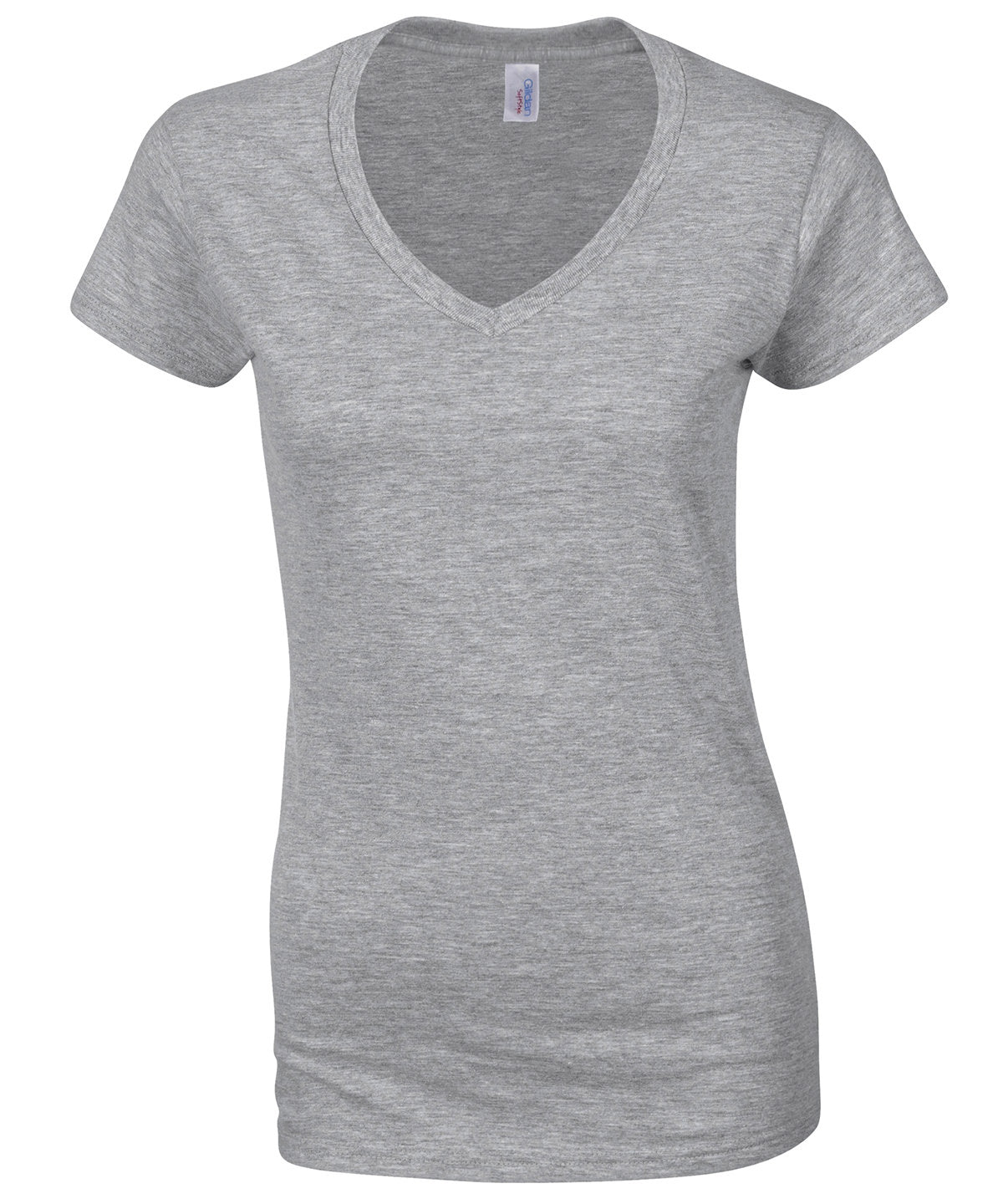 T-Shirts - Elegant och Bekväm Dam V-ringad T-shirt Sports Grey