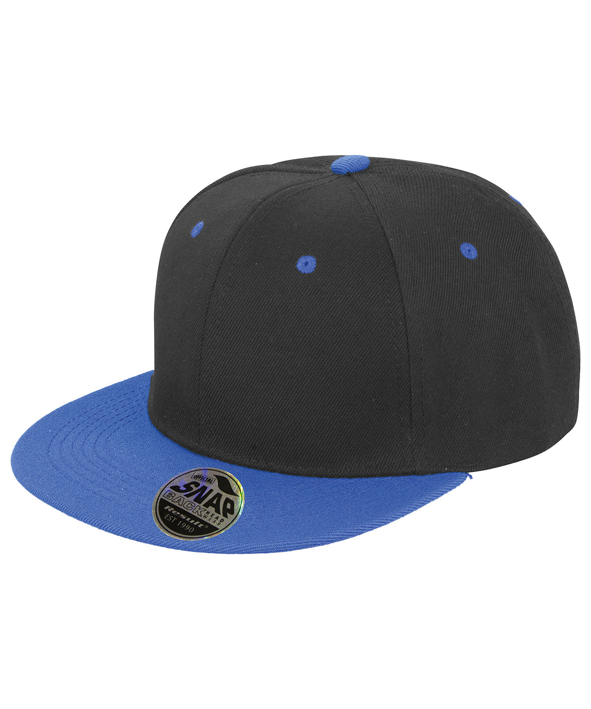 Caps - Bronx Original Flat Peak Snapback Keps Black Azure One size