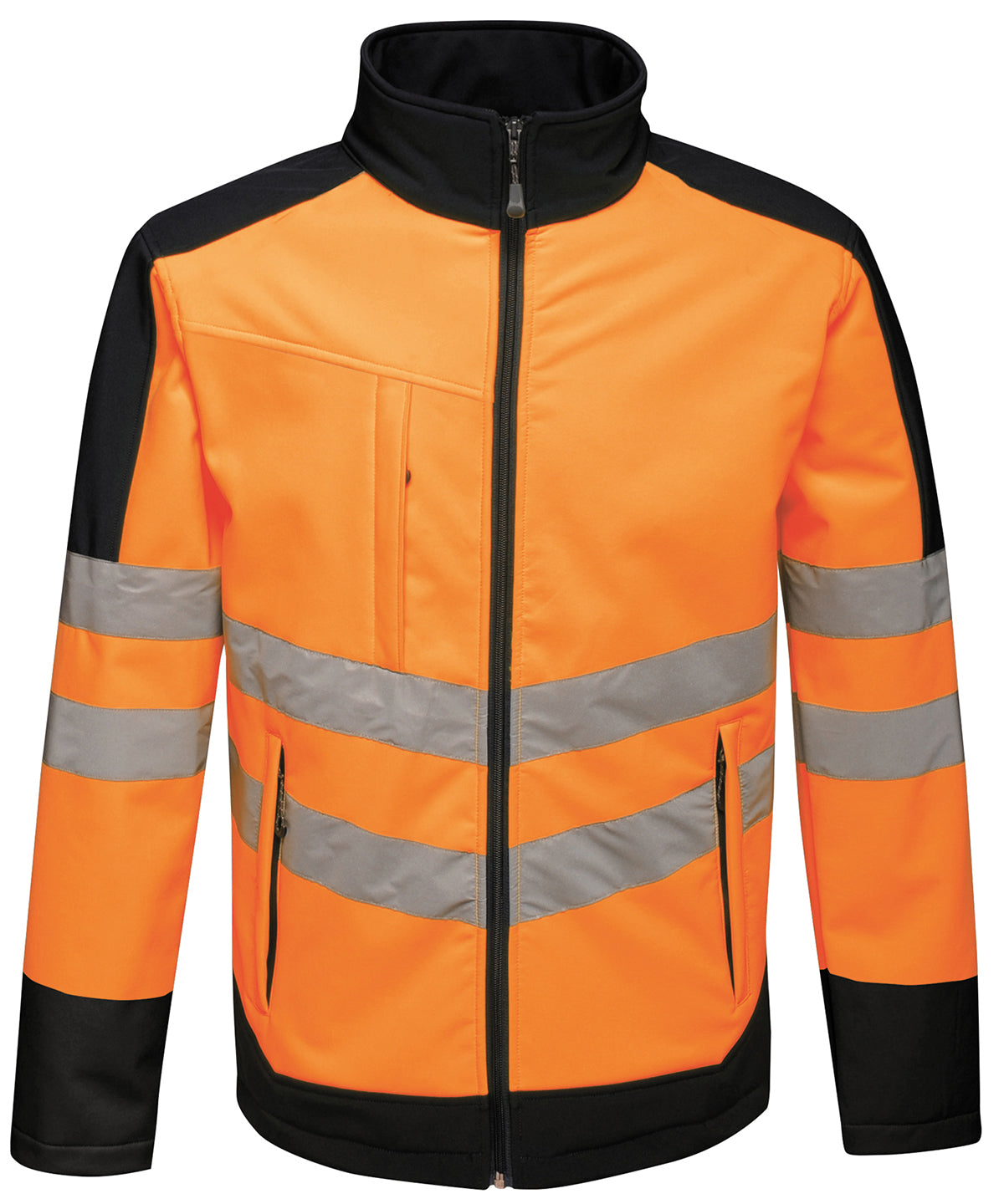 Softshells - Regatta High-Vis Pro Softshell Jacka Orange Navy