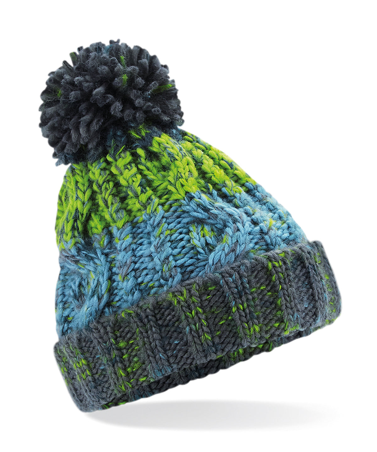 Beanies - Junior korkskruv pom pom mössa Electric Grey