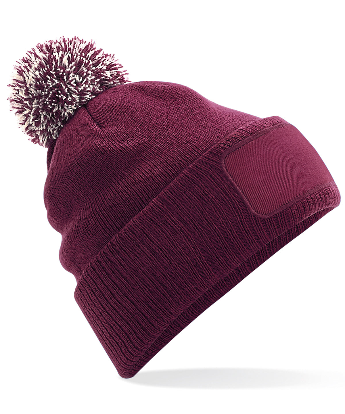 Beanies - Snöstar patch beanie Burgundy Off White One size