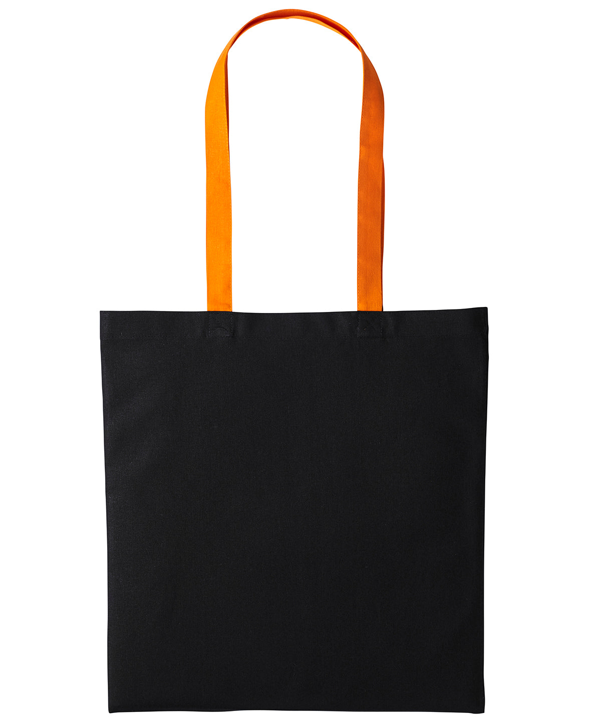 Bags - Varsity-stil Shopper med Långt Handtag Black Orange One size