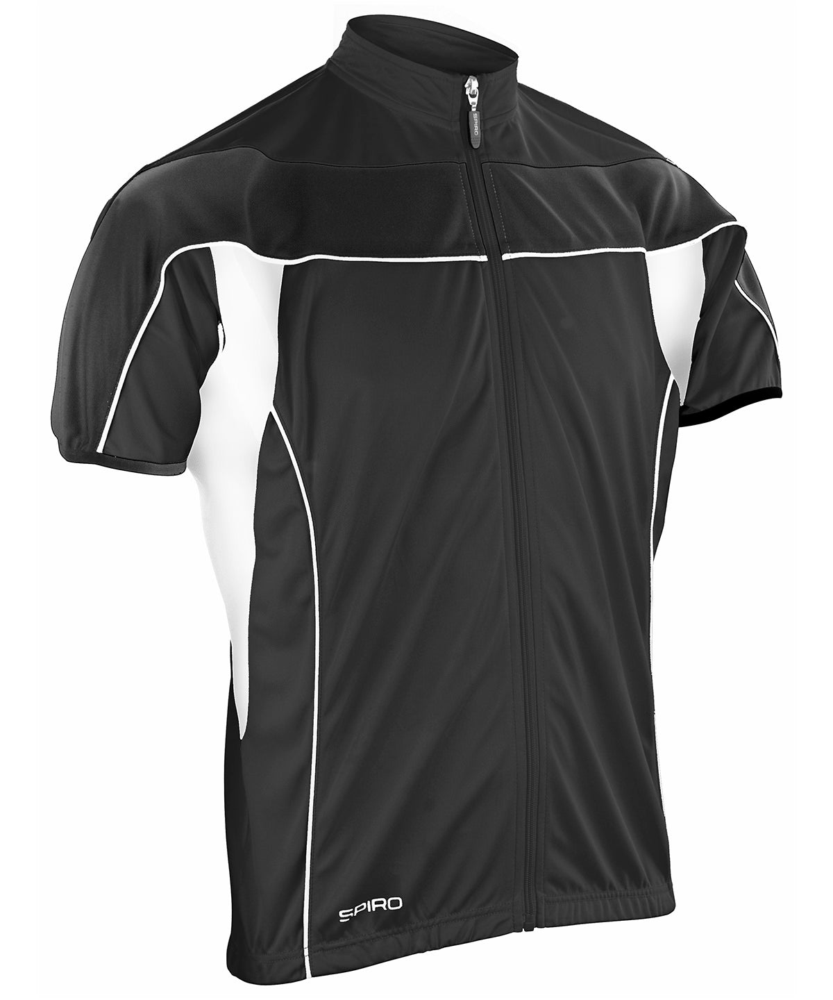 Jackets - Spiro Cykeltröja med Full Dragkedja Black White