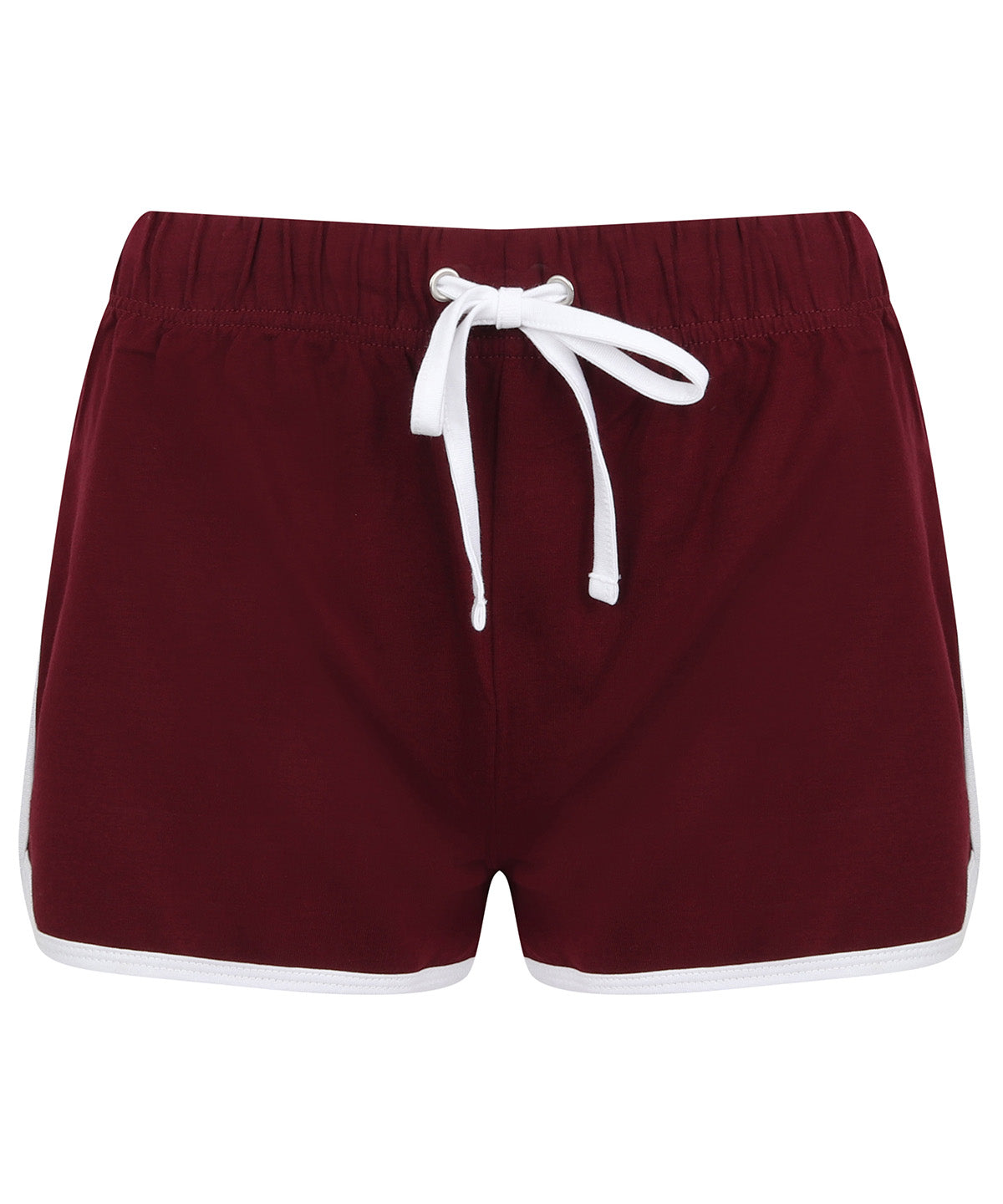 Shorts - Retro shorts för damer Burgundy White