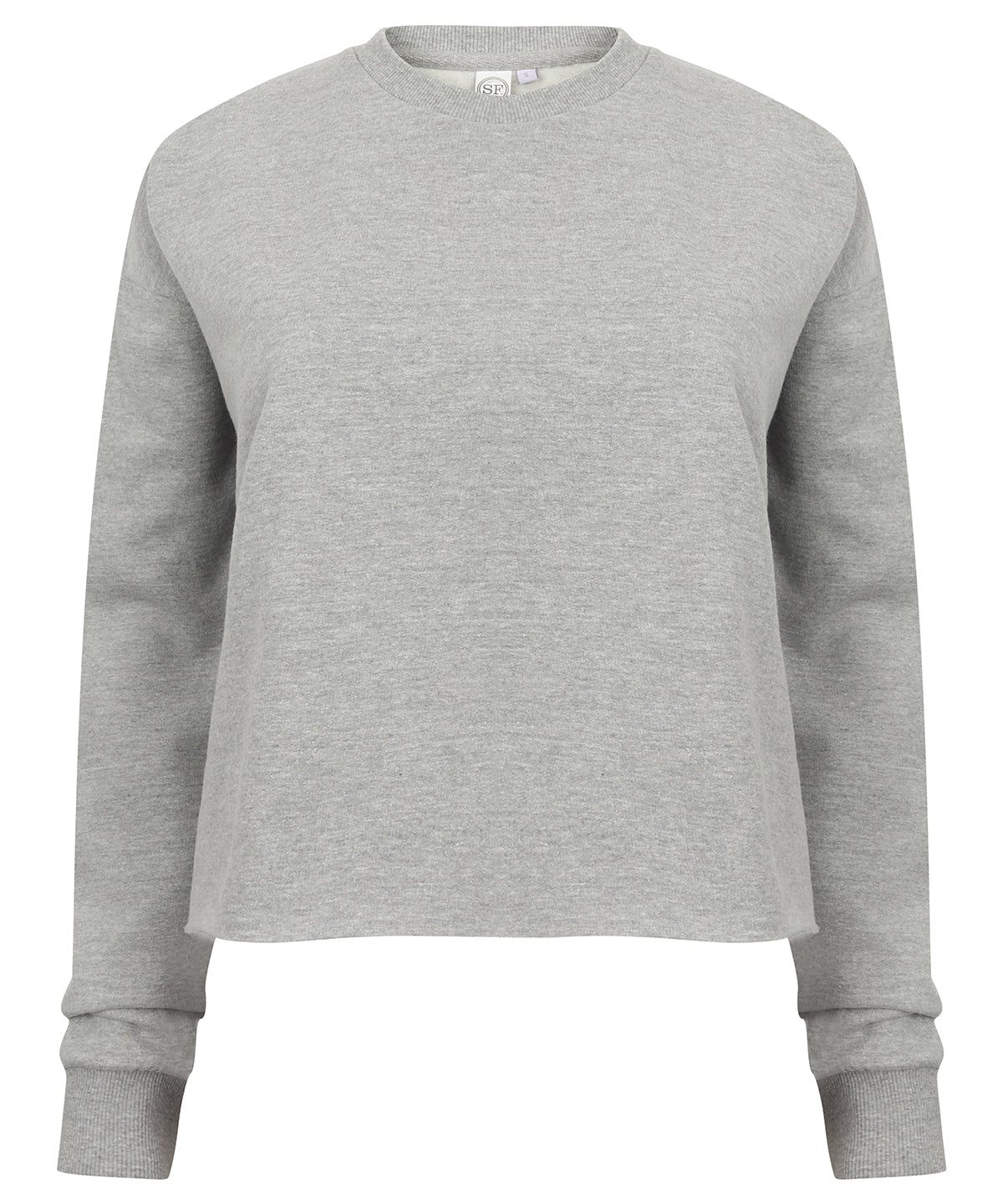 Sweatshirts - Cropped Slounge Sweat för Damer Heather Grey