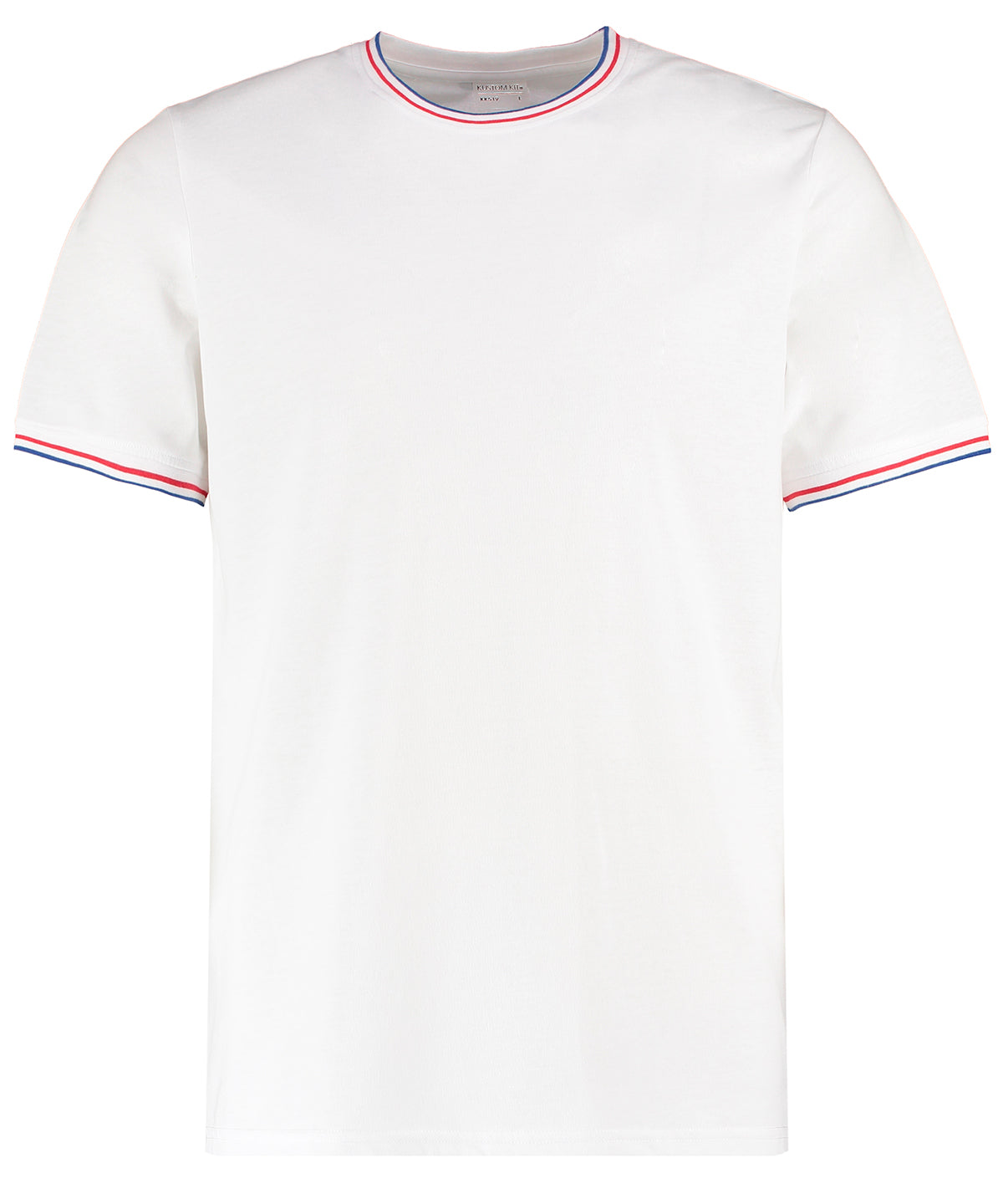 T-Shirts - Stilfull T-shirt med Kontrastdetaljer White Red Royal