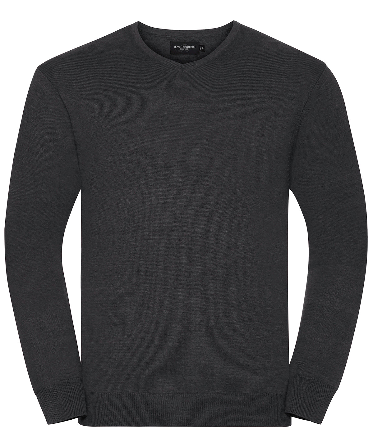 Knitted Jumpers - V-ringad stickad tröja Charcoal Marl