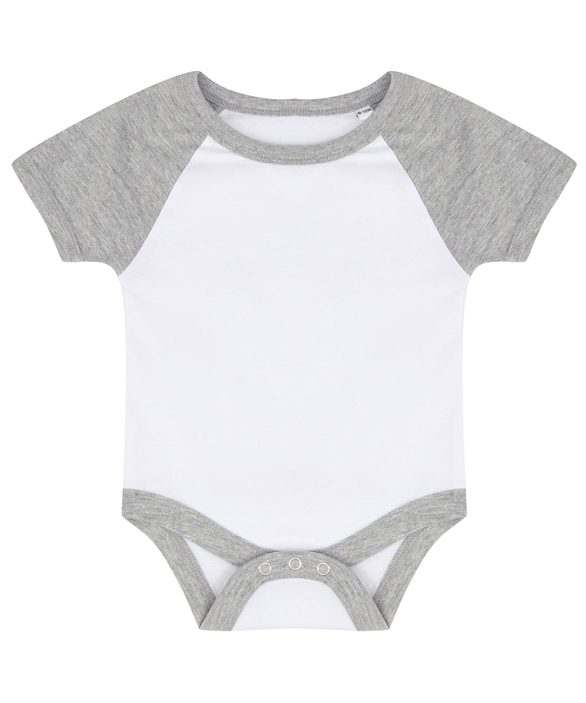 Bodysuits - Essential Kortärmad Baseball-Body för Spädbarn White Heather Grey