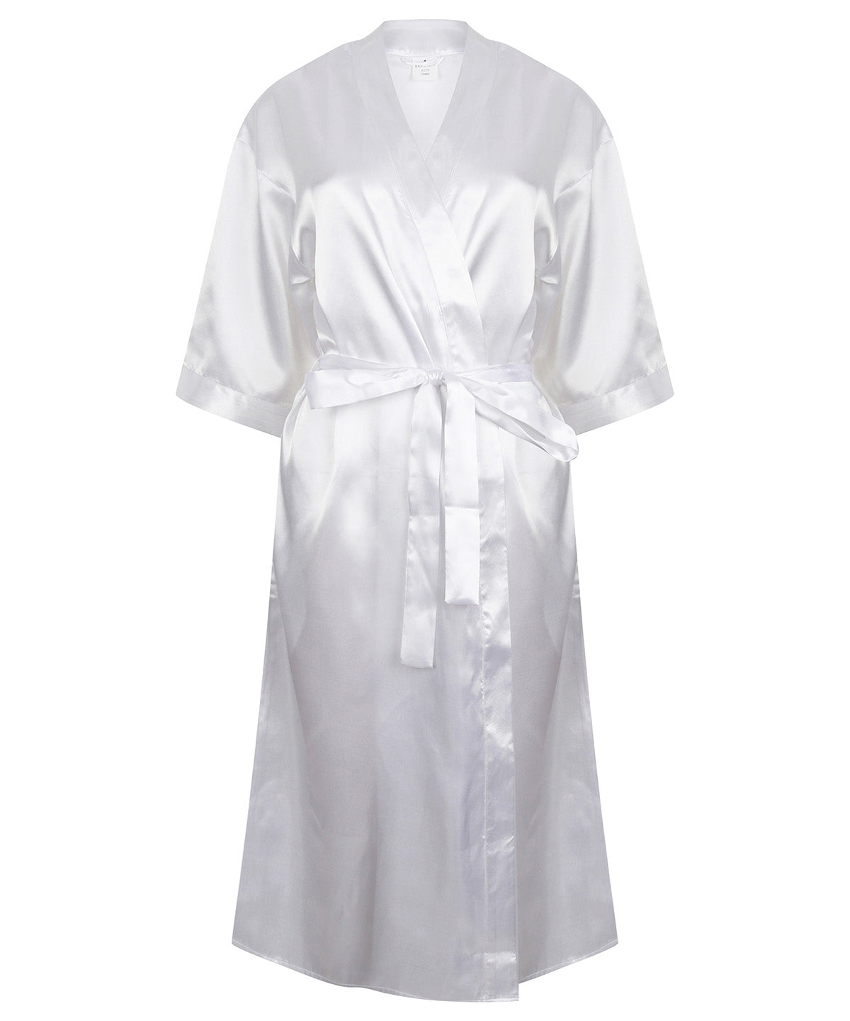 Robes - Lyxig Satin Kimono för Damer White