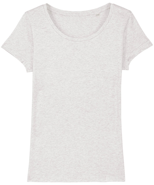 T-Shirts - Dam stella t-shirt med v-hals Cream Heather Grey