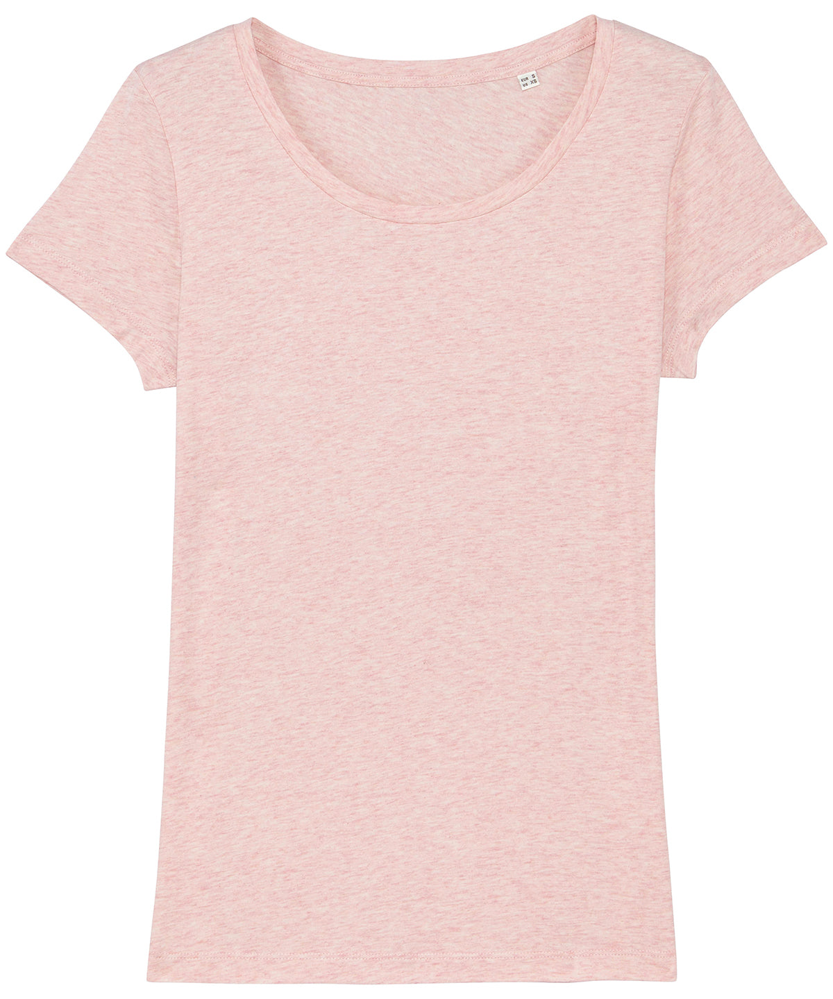 T-Shirts - Dam stella t-shirt med v-hals Cream Heather Pink