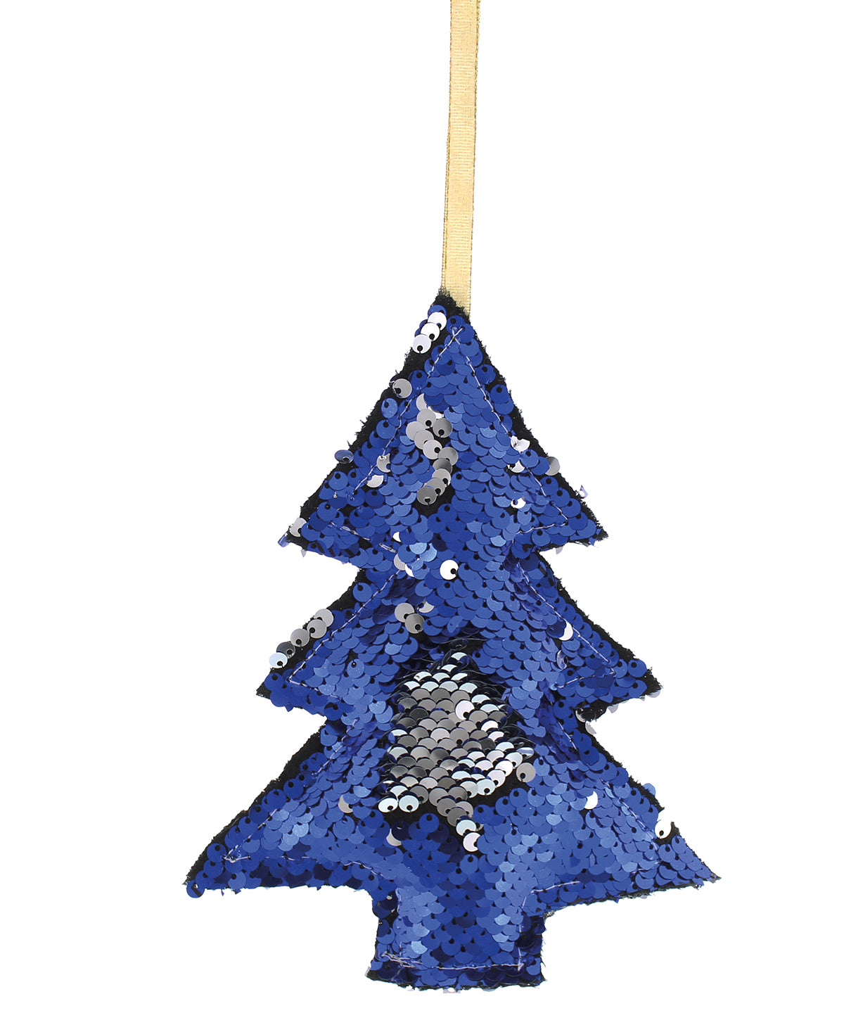 Christmas Decorations - Paljettträd, 17,5 cm Blue Silver One size