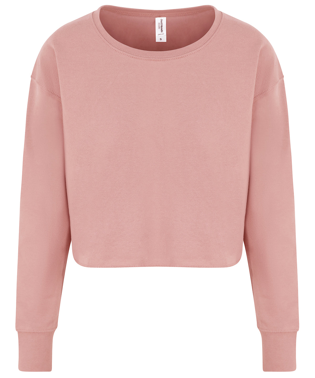 Sweatshirts - Dam Cropped Sweatjacka Dusty Pink